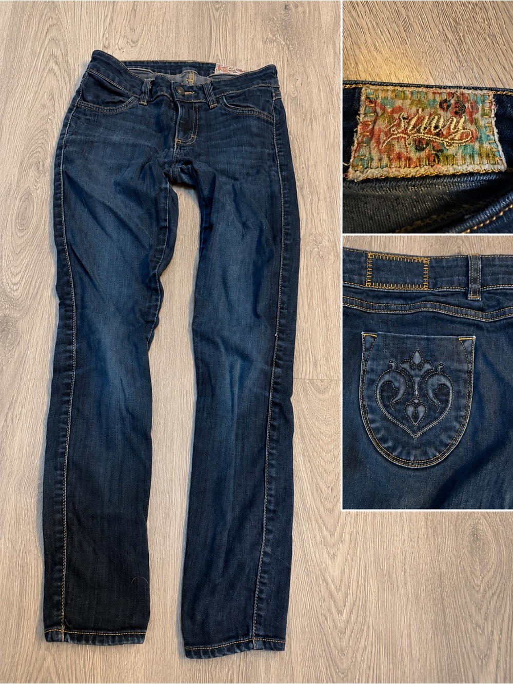 SIWY SKINNY LEG Women’s Mid Rise Dark Wash Denim Jeans sz 25 MSRP $250 EUC